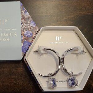 NWT - Bomb Party "She's A Ten" Rhodium Hoops